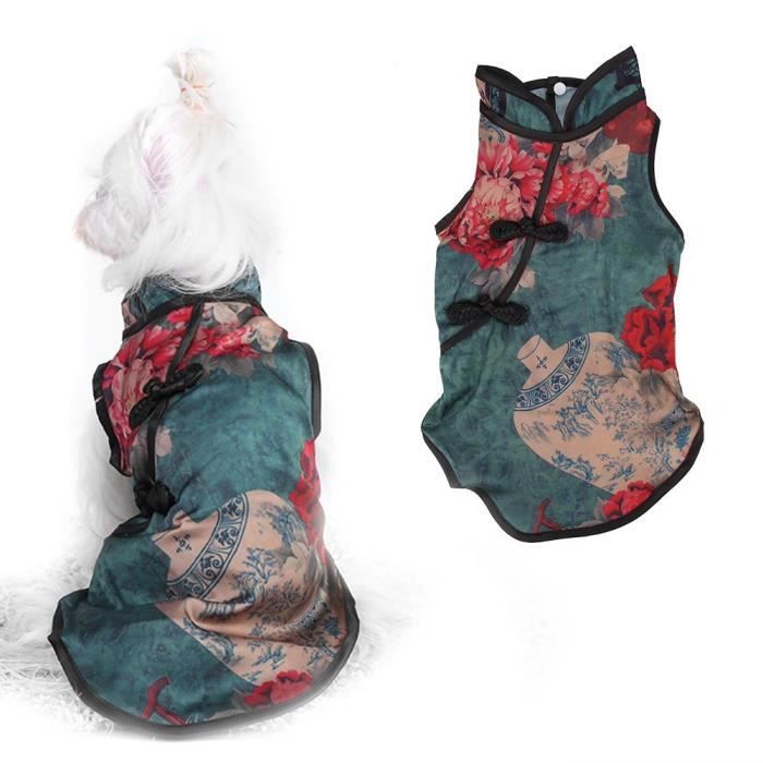 Robe Chien Jupes Pour Chat Chat Chinois Sakura Pivoine Cheongsam Elegant Pivoine S Lat Achat Vente Robe Jupe Pet Style Chinois Sakura Cdiscount