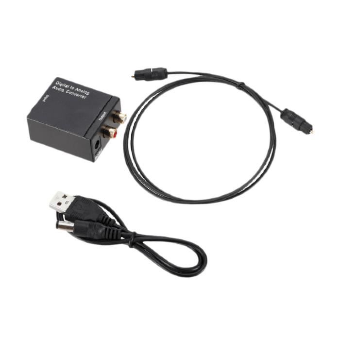 Adaptateur Convertisseur Audio Numérique Optique Coaxial Toslink Vers Analogique RCA L/R 3,5 Mm