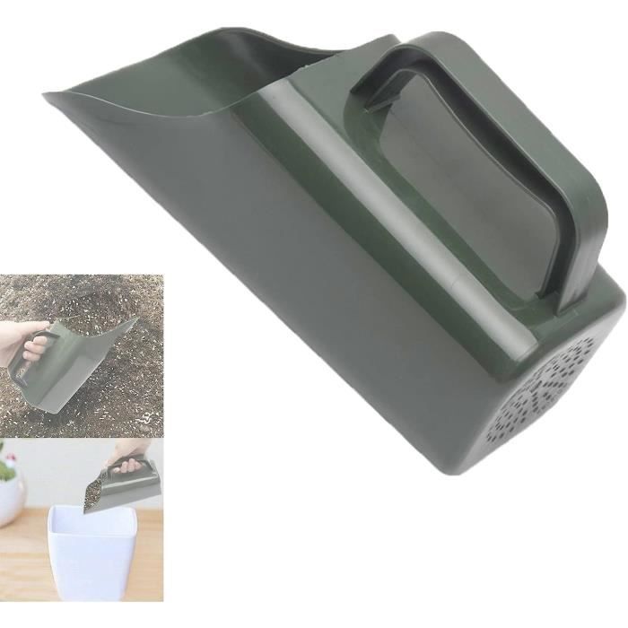 Pelle à Main De Jardin Avec Seau - Outil Multifonction Vert En ABS Pour Terre, Compost, Granulés - 22 Cm