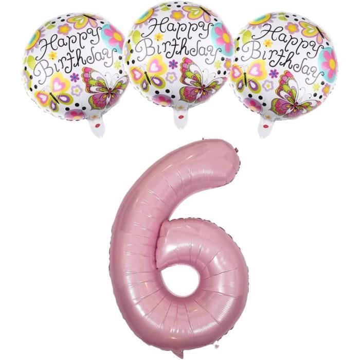 Bougie Anniversaire 6 Ans Déco Gâteau Papillon 3D - Floral Et Coloré Pour Filles Et Adultes