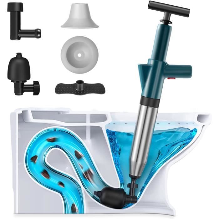 Ensemble Déboucheur Et Brosse WC 2-en-1 - Ventouse 13 Cm, Support Avec Plateau - Nettoyage Facile