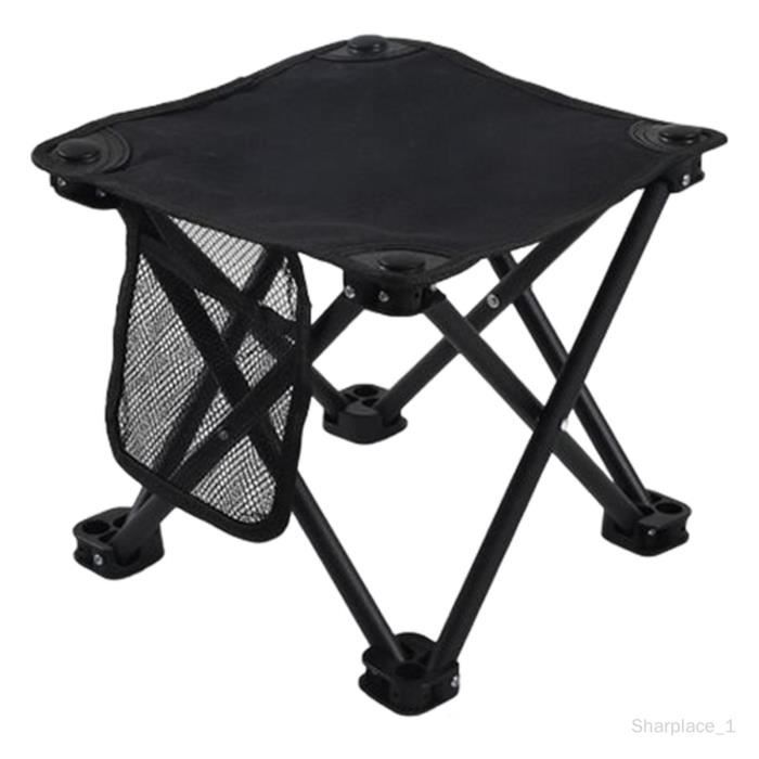Tabouret Télescopique - Tabouret De Camping Pliable Portable - Tabouret Télescopique - Tabouret Pliant - Chaise De Camping - Noir - - Sport