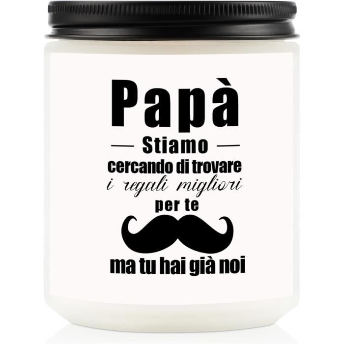 Bougie Jar Joyeux anniversaire Papa moustache - cadeau anniversaire papa