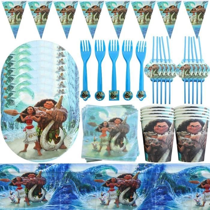Kit Anniversaire Stitch 66 Pièces - Vaisselle, Décorations, Ballons - Pour 10 Invités