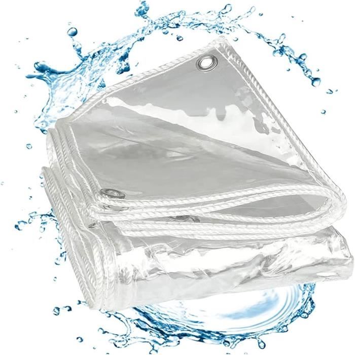 Bâche Industrielle Bâche Transparente avec Œillets 1x1m, Bâches De