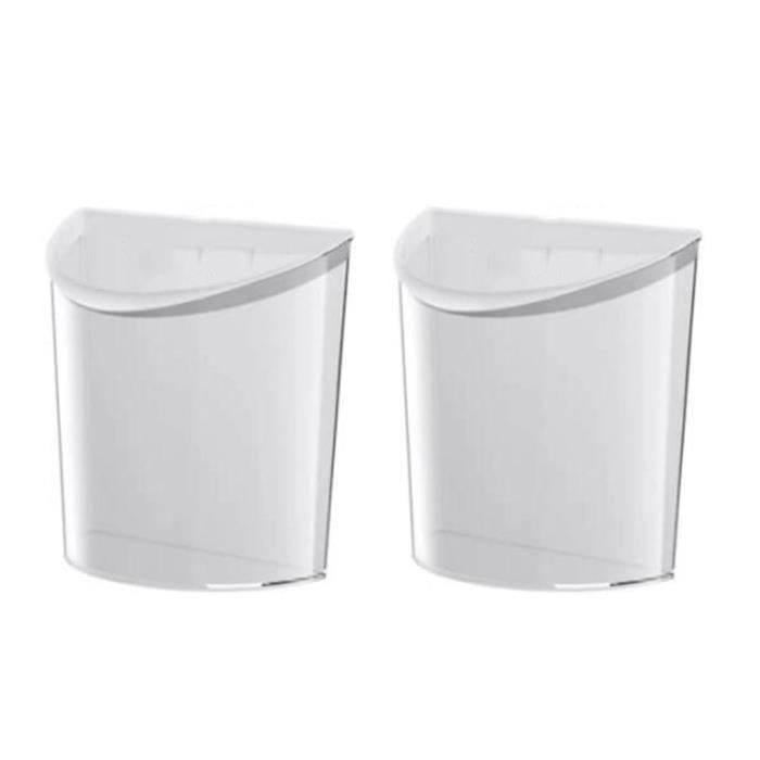Poubelle Recyclage Murale 2 Bacs - Tri Sélectif 14L Noir Et Blanc