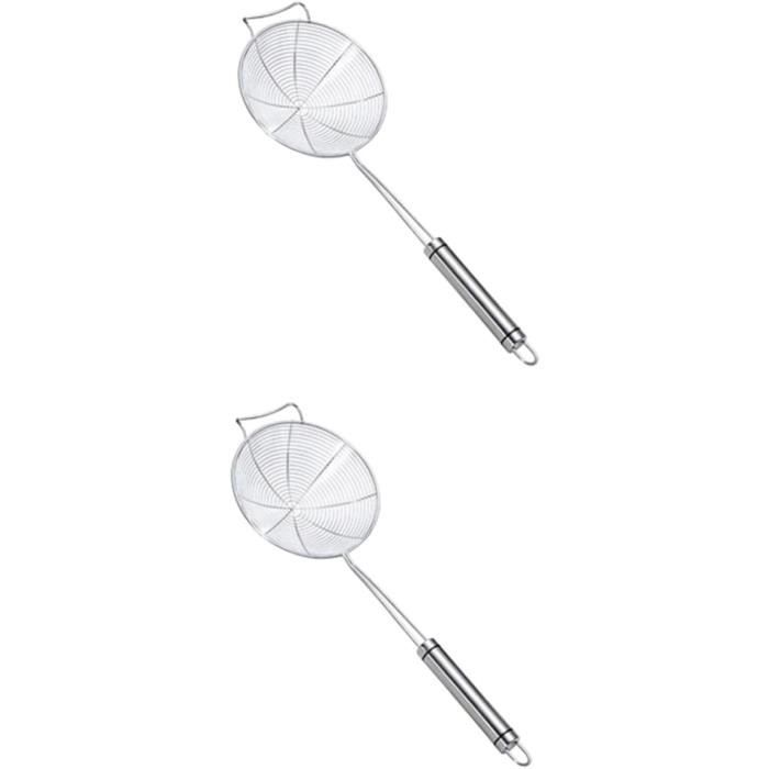 2 Pièces Panier Passoire Hot Pot Inox Avec Crochet – Écumoire Suspendue Pour Fondue Chinoise, Marmite Électrique, Cuisine Maison Et Restaurant