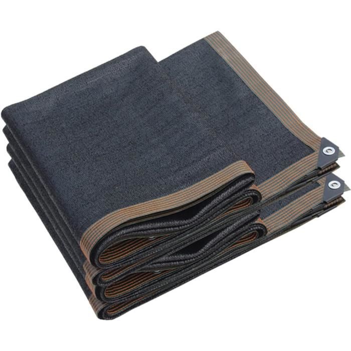 Filet D'Ombrage Brun 90% 3x4m - Toile Ombrage Respirante Pour Serre, Patio Et Jardin Avec Œillets