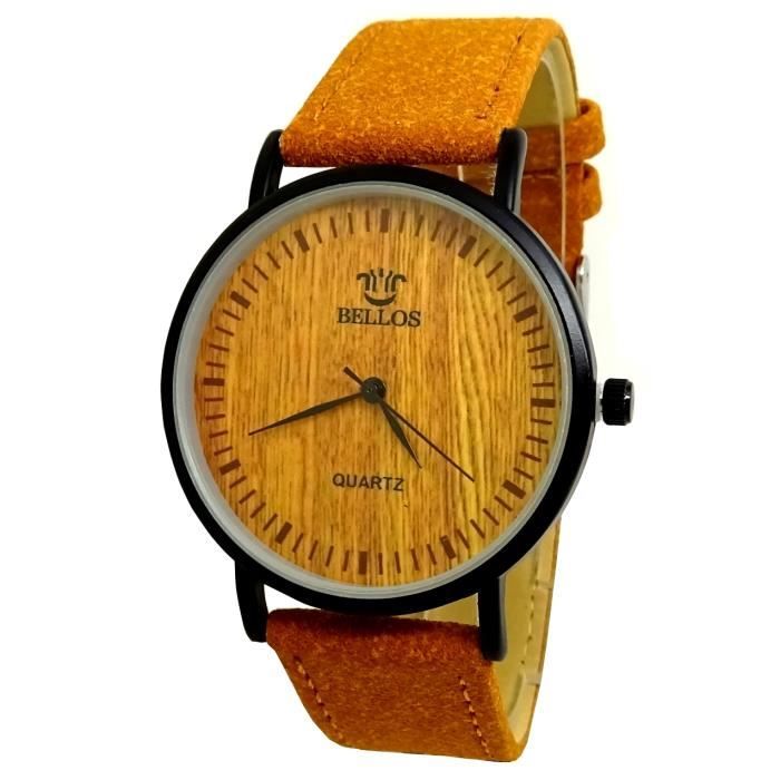 Montre best sale effet bois