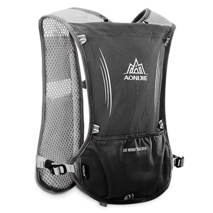 Sports de plein air leger Courir Sac a dos Trail Racing Marathon Fitness Randonnee Gilet Sac a eau pour Hommes Femmes Nouveau Noir Cdiscount