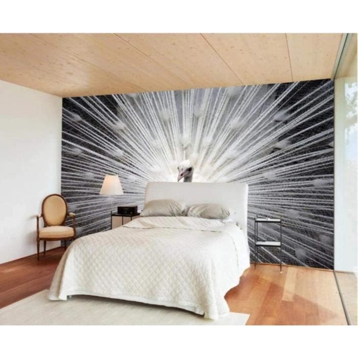 Papier Peint Fresque Plumes de Paon | FR
