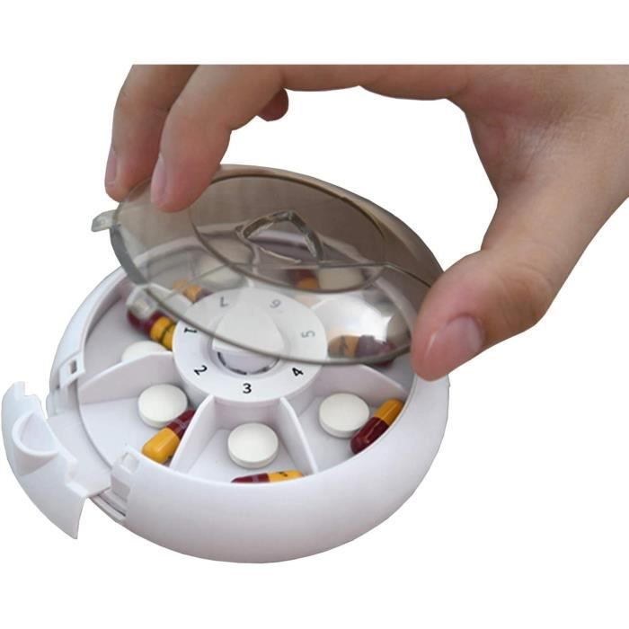 Lot De 2 Piluliers Porte-Clés - Boîte à Médicaments 7 Jours