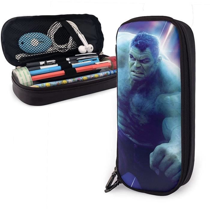 Trousse à Crayons En Cuir Synthétique – Grande Capacité, Fermeture éclair | 20 X 6 Cm | Fournitures Scolaires, Rangement Maquillage