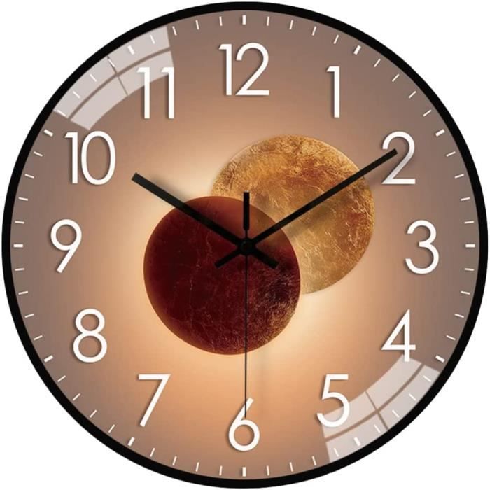 Horloge Murale Bohème Arc-en-Ciel 25 Cm - Silencieuse, Sans Tic-Tac, Moderne Pour Salon, Cuisine, Bureau