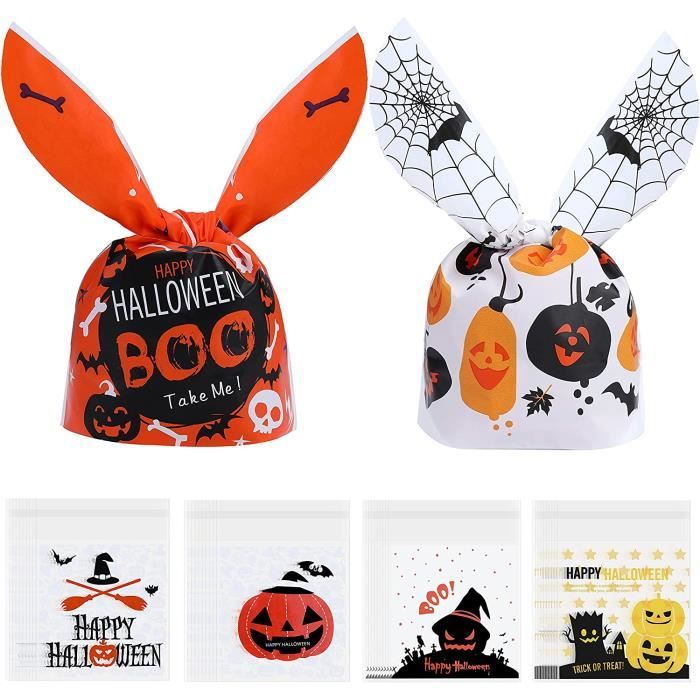Sachet Bonbon Halloween Sachet à Bonbon en Plastique Sac Halloween
