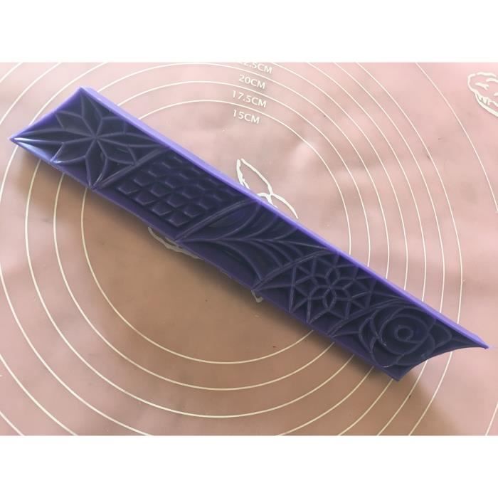 Moule Tampon Plastique Poinçonneur Makrout 5 Motifs en 1 Gâteaux
