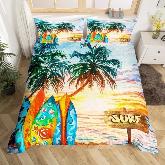 [Housse de couette] - [Gamer Parure] - [Rouge et Bleu] - [Impression 3D