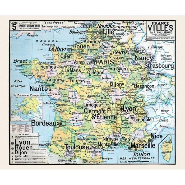 Carte de France villes