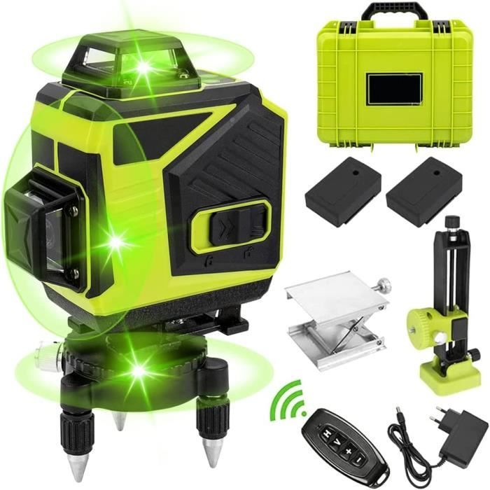 Lfine 4D 16 lignes 360 ° Niveaux Laser auto-nivelants avec trépied et valise, outil de niveau Laser professionnel horizontal et vertical  1420