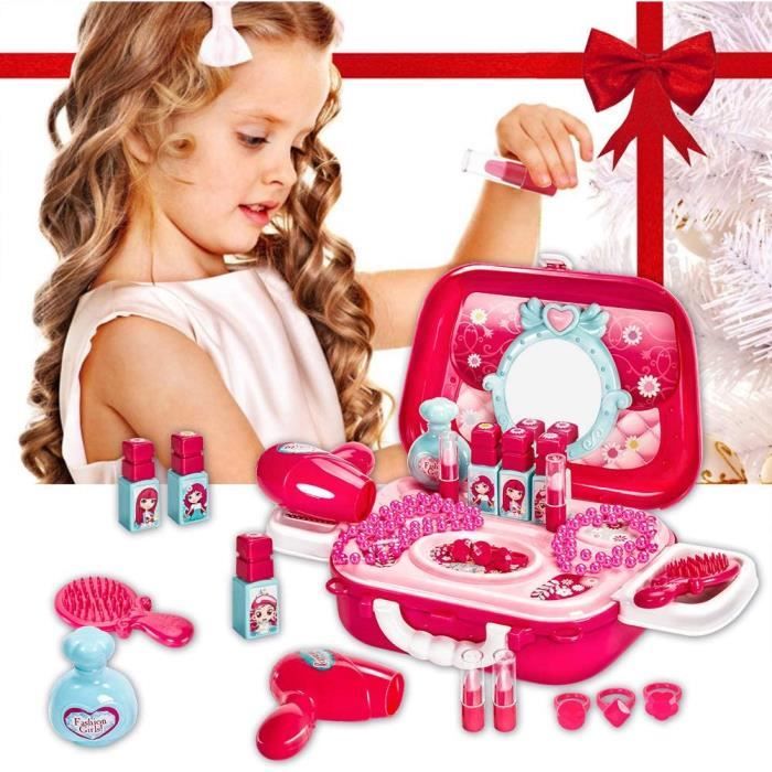 Jouet Maquillage Enfant - SDLOGAL - Malette de 21PCS - Rouge