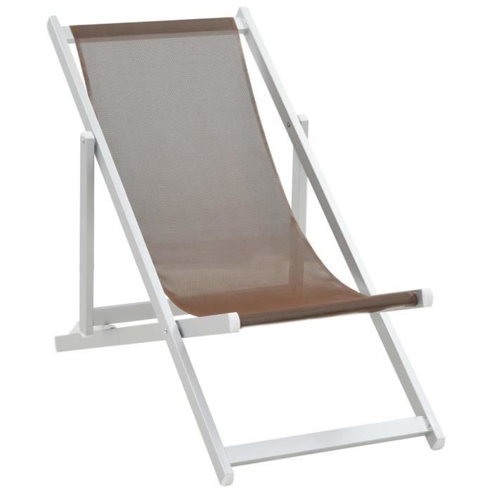 Chaises de plage pliables 2 pcs Noir Tissu 3