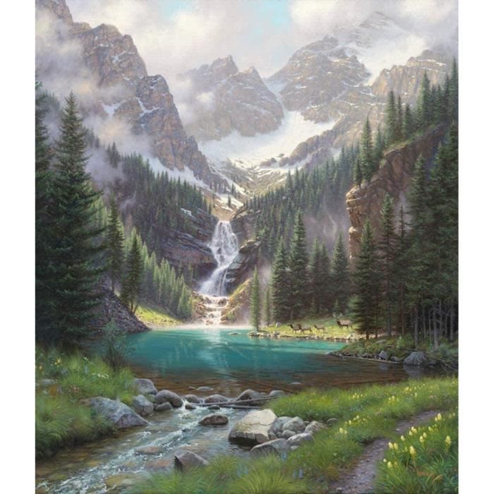 Kit Broderie Point De Croix - Feuilles Tropicales - Charivna Mit