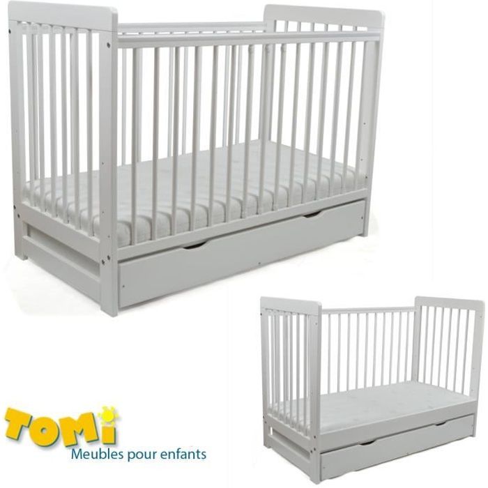 Lit Pour Bebe A Barreaux Evolutif Tomi 21 Avec Matelas Blanc Version Avec Tiroir Cdiscount Puericulture Eveil Bebe Lit Pour Bebe A Barreaux Evolutif Tomi 21 Avec Matelas Blanc Version Avec Tiroir Cdiscount Puericulture Eveil Bebe