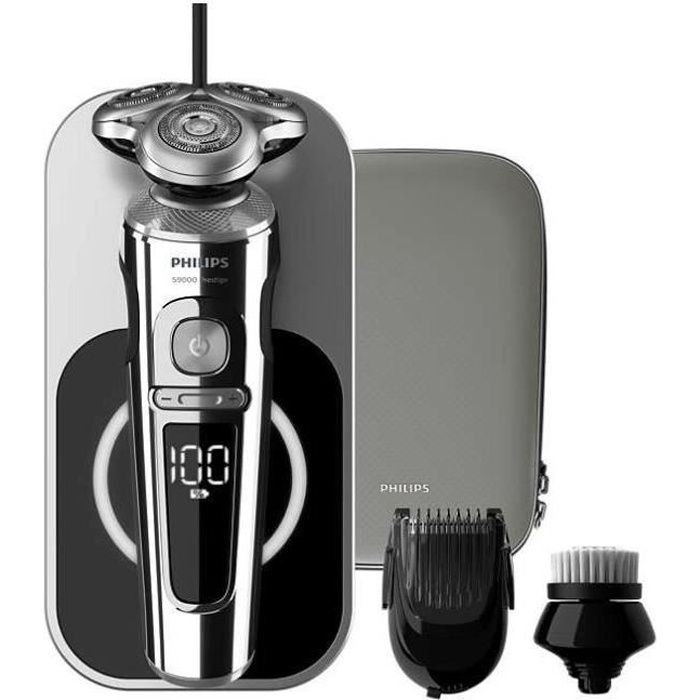 Philips Sp9863 14 Rasoir Electrique Series 9000 Prestige Avec Plateau De Charge Qi Brosse Nettoyante Visage Et Tondeuse Barbe Clips Achat Vente Rasoir Electrique Cdiscount