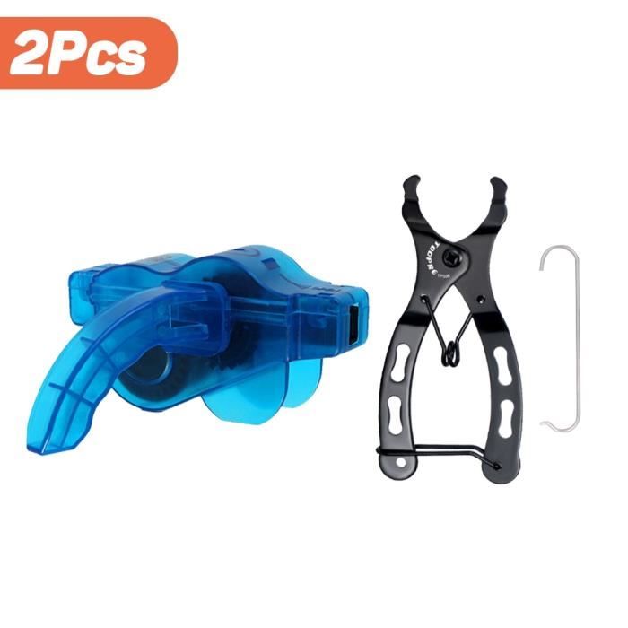 Nettoyeur Chaîne Vélo - Kit 4 Pièces Avec Brosse Et Grattoir - Entretien Mécanique Facile