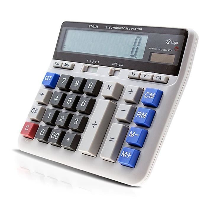 Calculatrice Électronique Portative 402 - 8 Chiffres - Fonctions Basiques - Arrêt Auto - Idéale Bureau École (113x61x20mm)