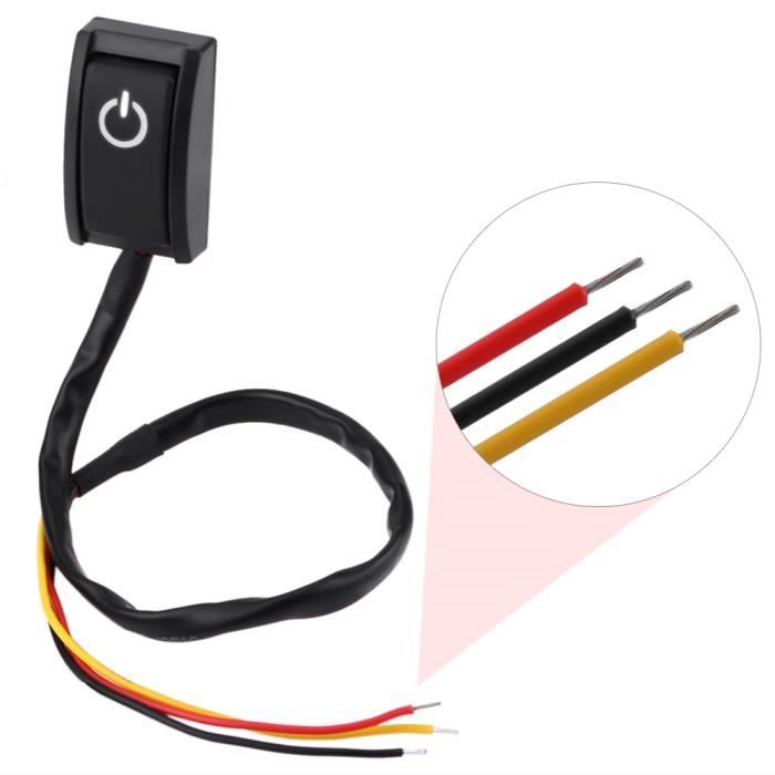 Jtron DIY Pâte de commutateur de voiture type Bouton interrupteur On/Off DC 12 V/Brochesdip Jtron DIY Pâte de commutateur de voiture type Bouton interrupteur On/Off DC 12 V/Brochesdip