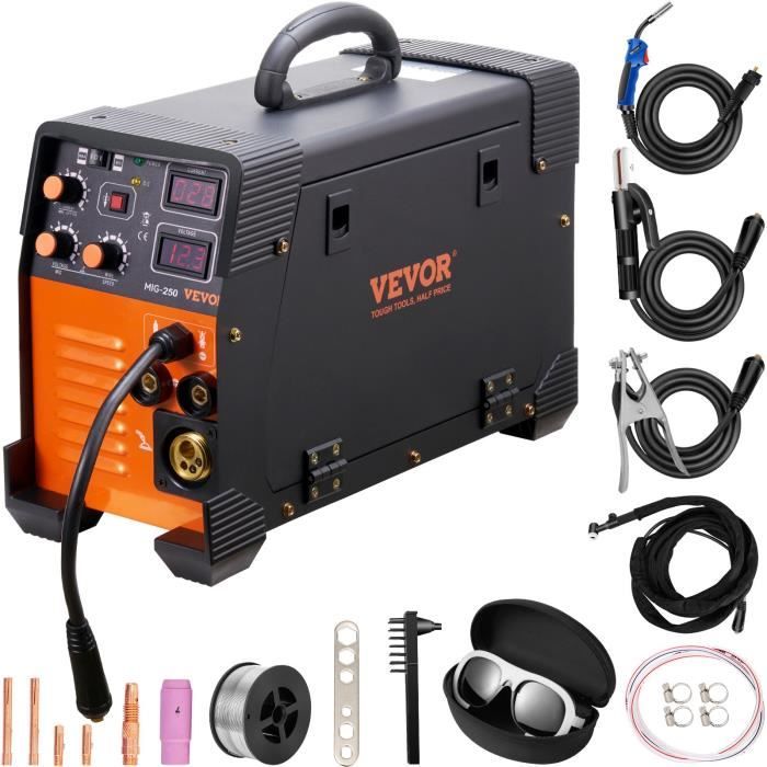 Poste à Souder - VEVOR - MIG-250 - 3 en 1 - 250A - Professionnelle - IP21S