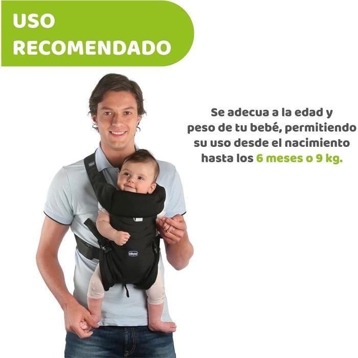Chicco EasyFit Porte-bébé ergonomique de 0 mois à 9 kg,sac à dos facile à utiliser pour transporter le bébé en regardant vers les