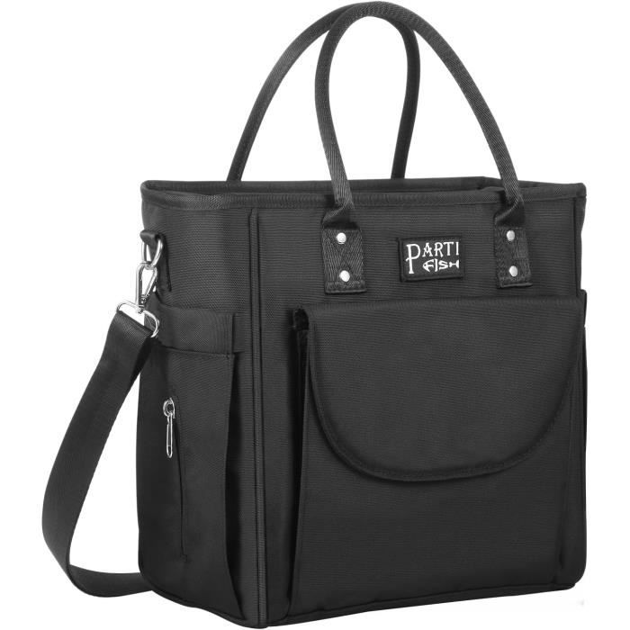 HFLZBRO Sac Isotherme Repas Femme 12 L En Cuir PU - Glacière Portable Étanché Pour Travail, Pique-niques Et Voyages - Vert