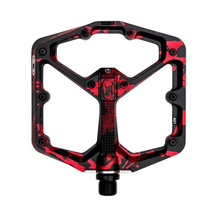 Pédales VTT CRANKBROTHERS Stamp 7 édition limitée - Rouge splatter - Taille L