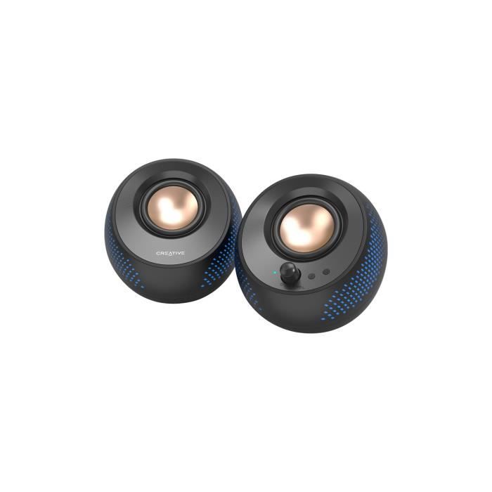 Haut-Parleurs CREATIVE Pebble X – 2.0, 15 W, Éclairage RVB - vue 6