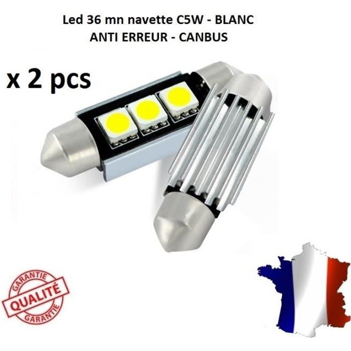 Ampoule Navette 36MM 4 LEDS Blanc