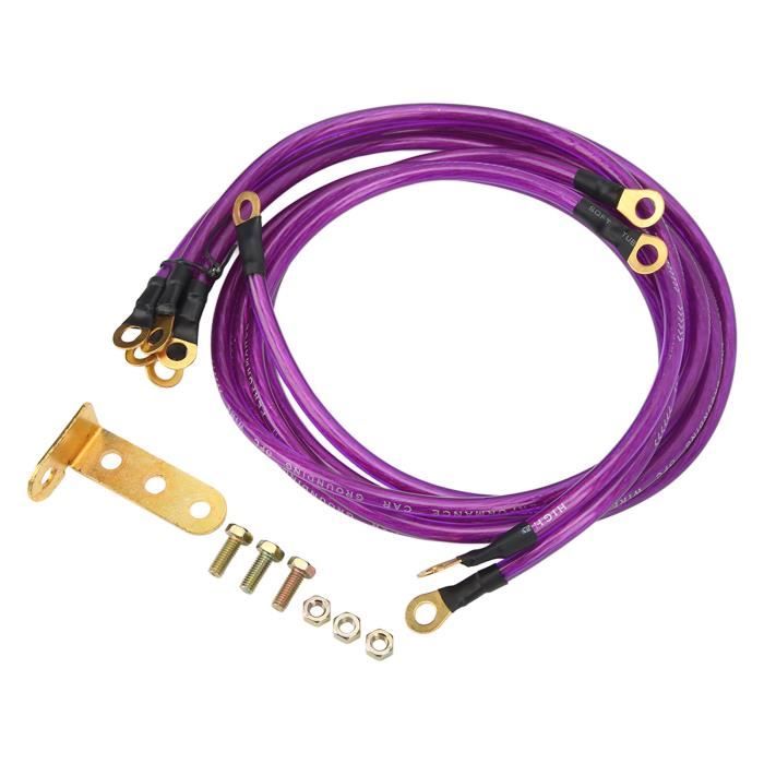 Gebildet 80cm Câble Onduleur De Batterie 12V-24V 16mm² 5AWG (Max 100A) Câble De Batterie Auto