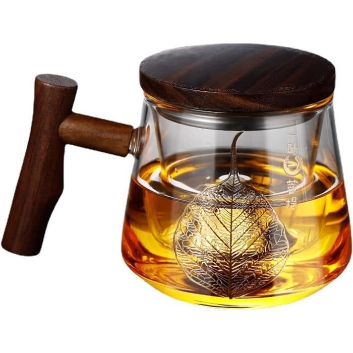 Théière En Verre Teabloom 1200ml Avec Infuseur - Offre Avec 2 Fleurs De Thé Sculptées