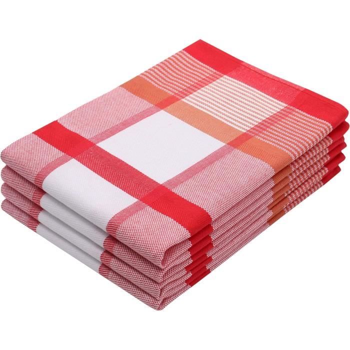Lot De 3 Torchons De Cuisine, Coton, 50x70 Cm, Grey - Tiseco