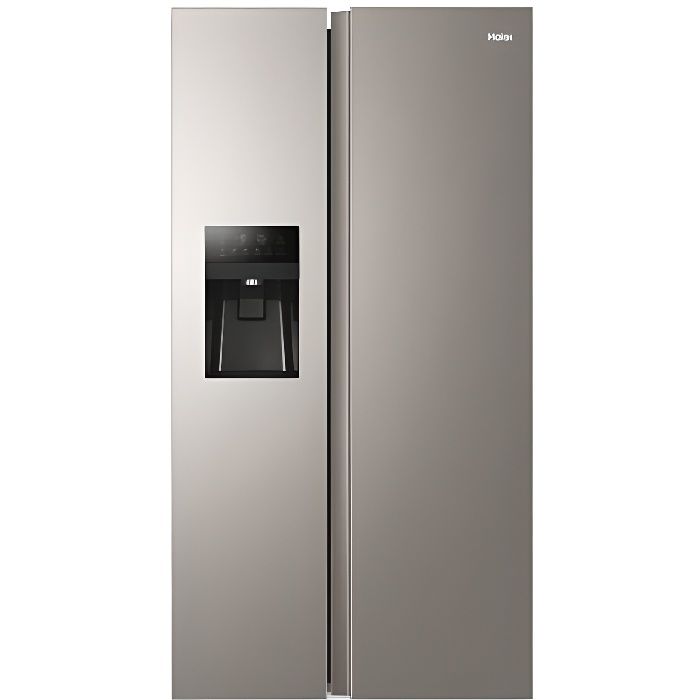 Réfrigérateur américain HAIER HSR3918FIMP - 515L - No Frost Multiflow - L90,8cm xH177,5cm - Gris pla