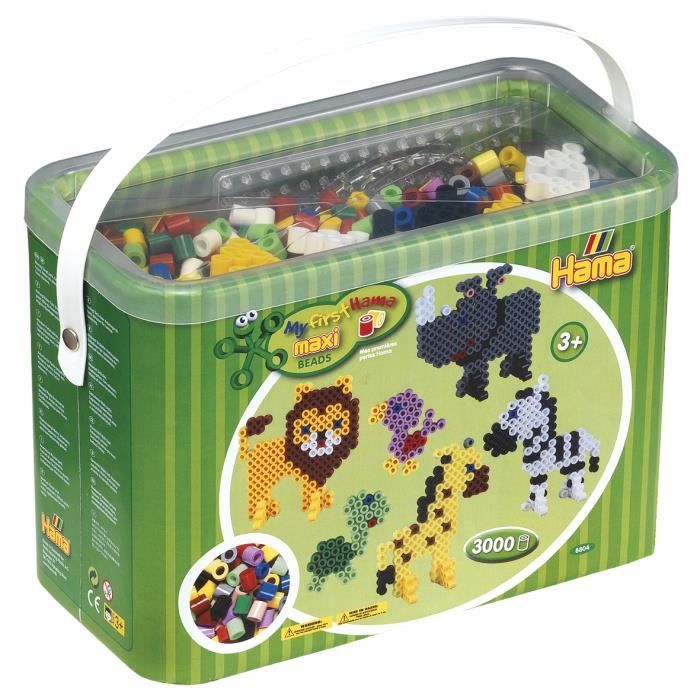 Perles Hama Maxi Diam 1 Cm Maxi Coffret Assortiment 3000