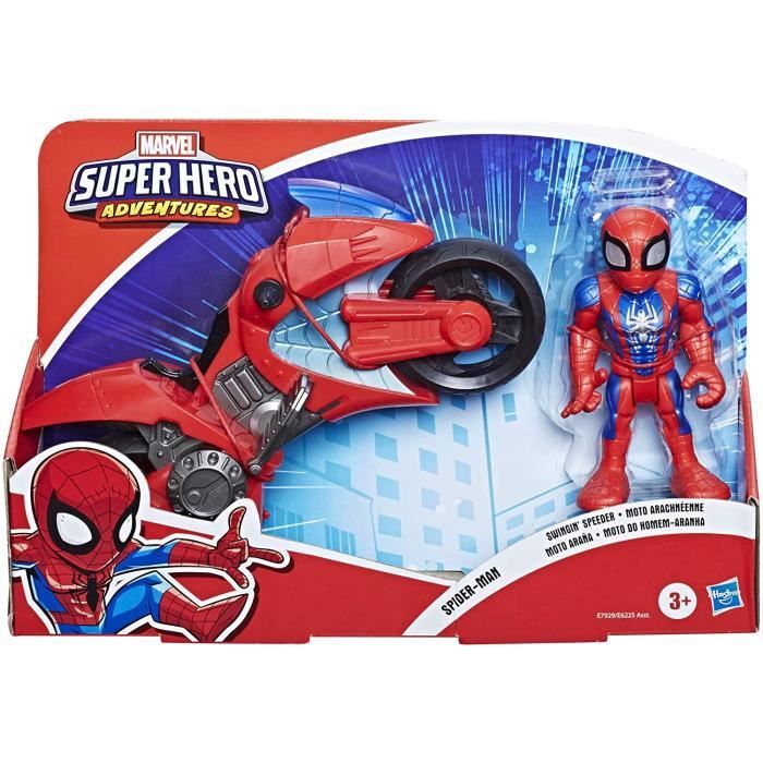 Marvel Spider Man Playskool Super Hero Adventures Moto et figurine 12 5 cm Cdiscount Jeux Jouets