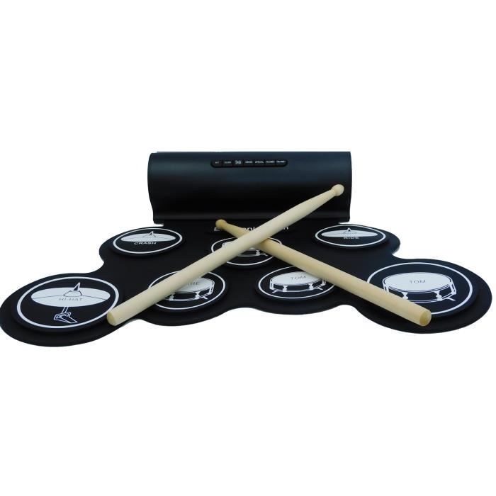 Batterie électronique avec pad de Percussion, Pliable et Portable -  Cdiscount Instruments de musique