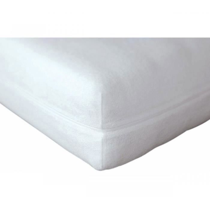 Housse de protection intégrale pour matelas Blanc 120 x 190 cm