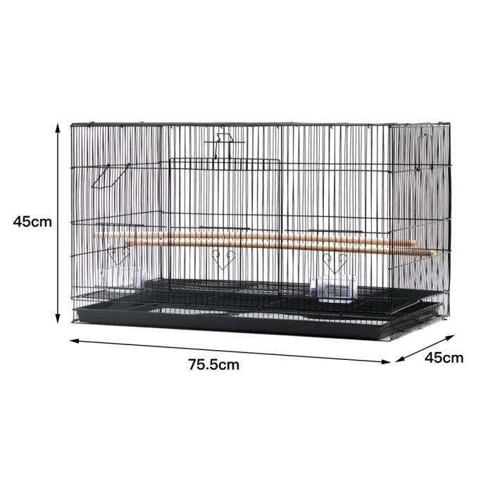 Meilleurs prix pour Cage à Oiseaux Cage pour Oiseaux, Canaris, Pinsons, Inséparables, en Métal, Accessoires Inclus Mangeoires rotatives Perchoirs