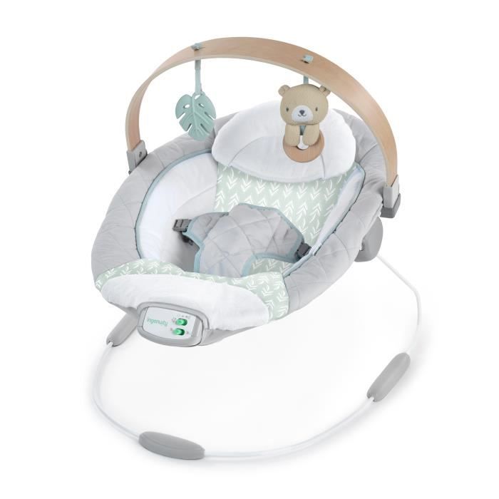 INGENUITY Transat bébé Nate lOurson avec arche déveil en bois cadeau bébé