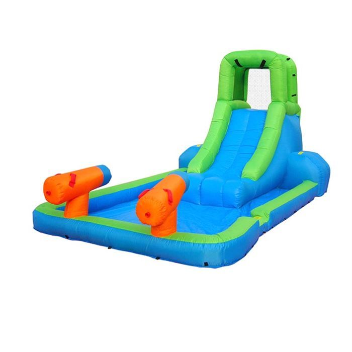 HAPPYHOP Toboggan Gonflable avec Piscine + Canons Cdiscount Jeux Jouets