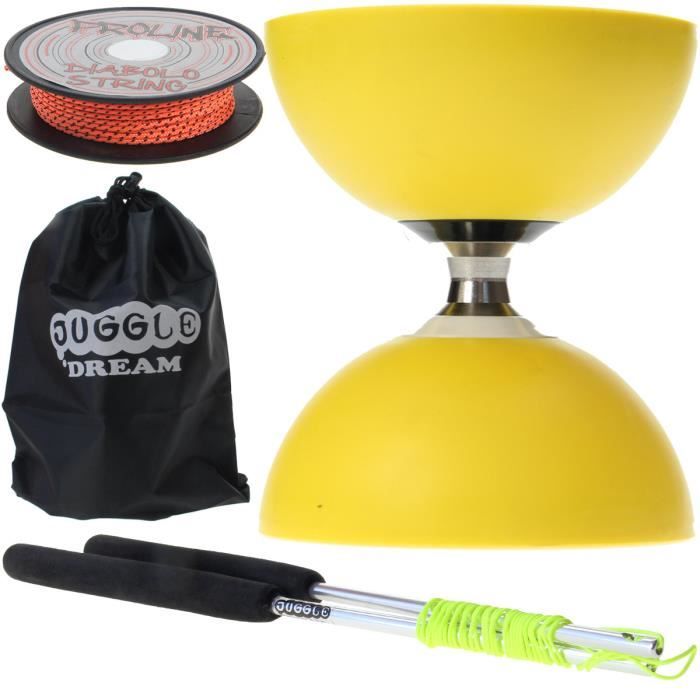 Acrobat - Coffret diabolo jaune avec baguettes alu - Autre jeu de plein
