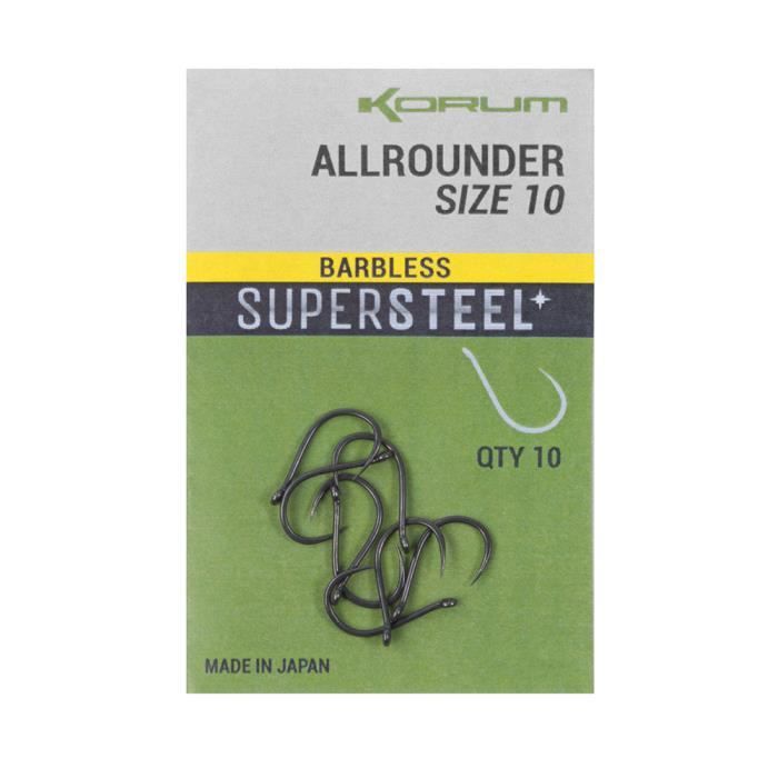 Carp On – Lot De 10 Hameçons à Manivelle Taille 6 Ou 8, Sans Ardillon, Camouflage Téflon, Pour Carpe